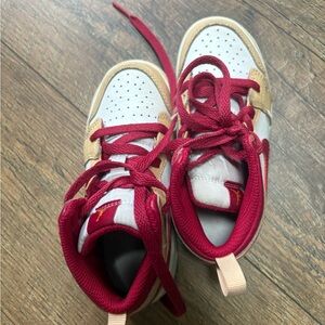 Jordan Kids Sneakers in Red and Tan